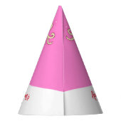 Weihnachtsgroßer Geweihrenrosa-Namenhut Partyhütchen (Rückseite)