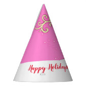 Weihnachtsgroßer Geweihrenrosa-Namenhut Partyhütchen (Links)