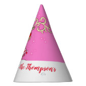 Weihnachtsgroßer Geweihrenrosa-Namenhut Partyhütchen (Rechts)