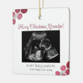 Weihnachtsgroßmutter Schwangerschaft Ultrasound Keramikornament (Links)
