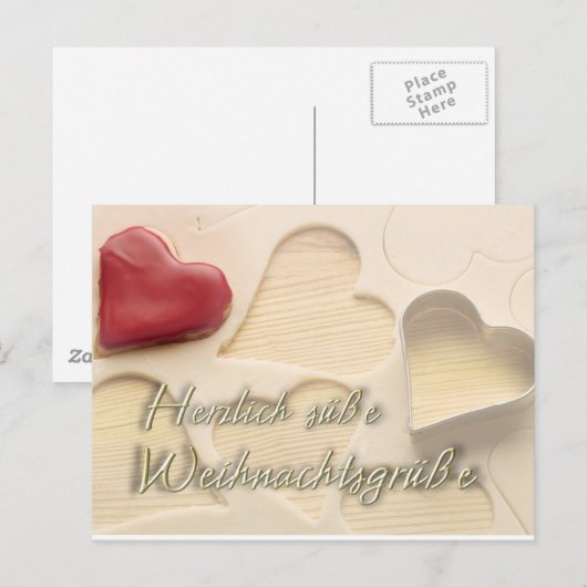 Weihnachtsgruesse Postkarte (Vorne/Hinten)