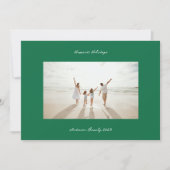 Weihnachtsgrün-Apfelfarben-Foto Feiertagskarte (Vorderseite)