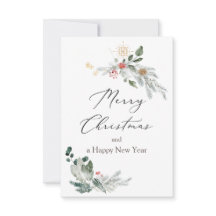 Weihnachtsgrün Aquarellkarte