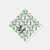 Weihnachtsgrün Beeren INITIAL Moderne Feiertage Serviette (Ecke)