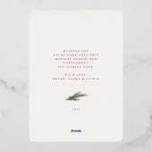 Weihnachtsgrün Berry Frame Foto Folien Feiertagskarte (Rückseite)