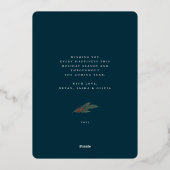 Weihnachtsgrün Berry Frame Foto Folien Feiertagskarte (Rückseite)