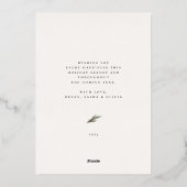 Weihnachtsgrün Berry Frame Foto Folien Feiertagskarte (Rückseite)