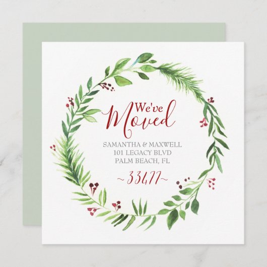 Weihnachtsgrün-Bewegung Ankündigung (Vorne/Hinten)