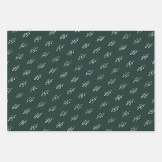 Weihnachtsgrün Blätter & Berries (Vorderseite 2)