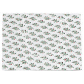 Weihnachtsgrün Blätter & Berries Große Geschenktüte (Vorderseite)