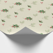 Weihnachtsgrün, botanisch geschenkpapier (Ecke)