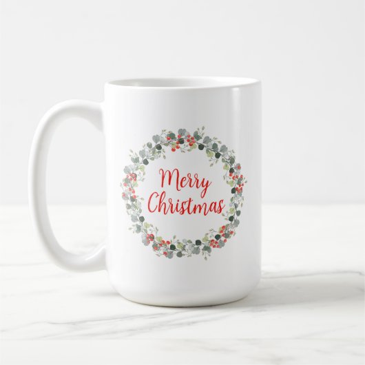 Weihnachtsgrün Botanischer Feiertag Kaffeetasse (Links)