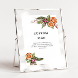 Weihnachtsgrün Brautparty Custom Sign Poster