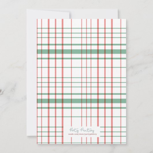 Weihnachtsgrün Bridal Dusche Einladungen (Rückseite)