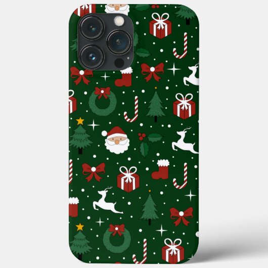 Weihnachtsgrün Case-Mate iPhone Hülle (Rückseite)
