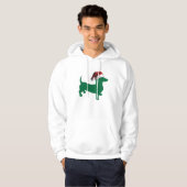 Weihnachtsgrün-Dackel Hoodie (Vorne ganz)