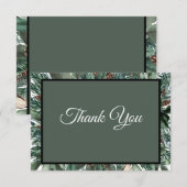 Weihnachtsgrün Dankeschön Karte (Vorne/Hinten)