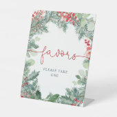 Weihnachtsgrün-Duschfavoriten Sockelschild (Vorderseite)