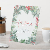 Weihnachtsgrün-Duschfavoriten Sockelschild (In SItu)