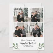 Weihnachtsgrün | Einfaches mehrfarbiges Foto Feiertagskarte (Rückseite)