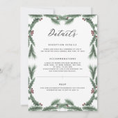 Weihnachtsgrün Einladung Hochzeit (Rückseite)