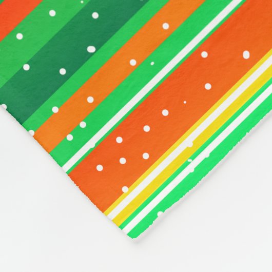 Weihnachtsgrün einzigartig gestreift fleecedecke (Ecke)