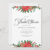 Weihnachtsgrün Elegantes Brautparty Einladung (Vorderseite)