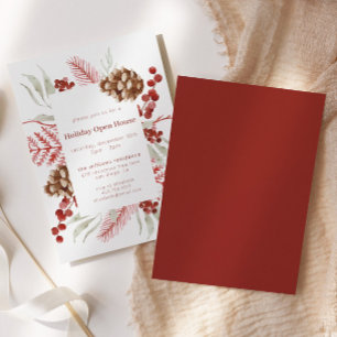Weihnachtsgrün Elegantes Holiday Open House Einladung