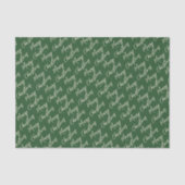 Weihnachtsgrün Elegantes Skript Seidenpapier (Vorderseite)
