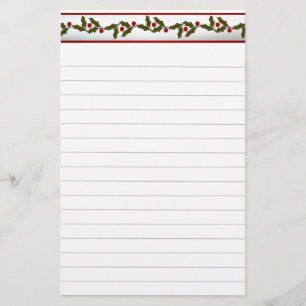 Weihnachtsgrün fassen mit Linien ein Briefpapier