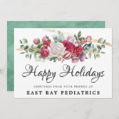 Weihnachtsgrün Feiertage Grüße Postkarte (Vorne/Hinten)