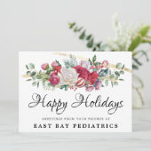 Weihnachtsgrün Feiertage Grüße Postkarte (Stehend Vorderseite)