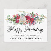 Weihnachtsgrün Feiertage Grüße Postkarte (Vorderseite)