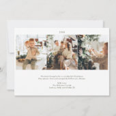 Weihnachtsgrün Foto Holiday Card Horizontal Einladung (Rückseite)