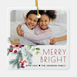 Weihnachtsgrün Foto Keramikornament