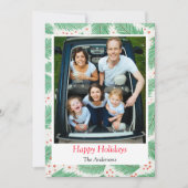 Weihnachtsgrün Foto Weihnachten Weihnachtskarte (Vorderseite)