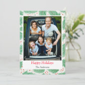 Weihnachtsgrün Foto Weihnachten Weihnachtskarte (Stehend Vorderseite)