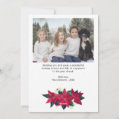 Weihnachtsgrün Foto Weihnachten Weihnachtskarte (Rückseite)