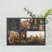 Weihnachtsgrün Freude an botanischem Foto Feiertagskarte (Stehend Vorderseite)