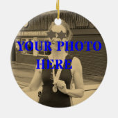 Weihnachtsgrün für Foto Keramikornament (Hinten)