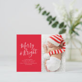 Weihnachtsgrün - Geburtstagskarte Postkarte (Stehend Vorderseite)