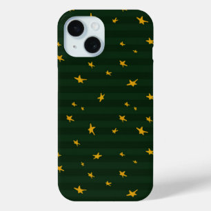 Weihnachtsgrün Gelbe Streifen Stern Weihnachten  Case-Mate iPhone Hülle