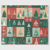 Weihnachtsgrün Geschenkpapier (Flach)