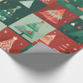 Weihnachtsgrün Geschenkpapier (Ecke)