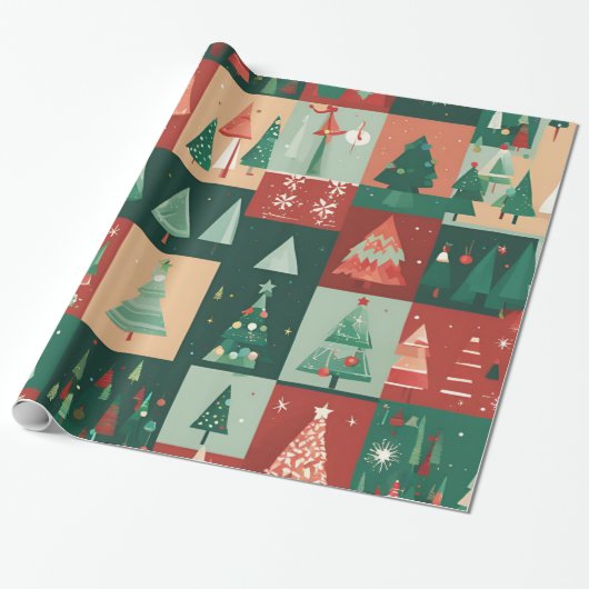 Weihnachtsgrün Geschenkpapier (Ungerollt)