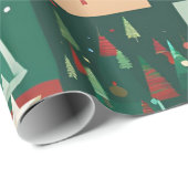 Weihnachtsgrün Geschenkpapier (Rolleneckpunkt)