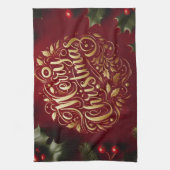 Weihnachtsgrün Geschirrtuch (Vertikal)