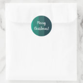 Weihnachtsgrün gestreift runder aufkleber (Tasche)