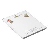 Weihnachtsgrün Glocken Beruflicher Text Notizblock (angewinkelt)