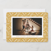 Weihnachtsgrün (Gold) Horizontales Foto Feiertagskarte (Vorderseite)